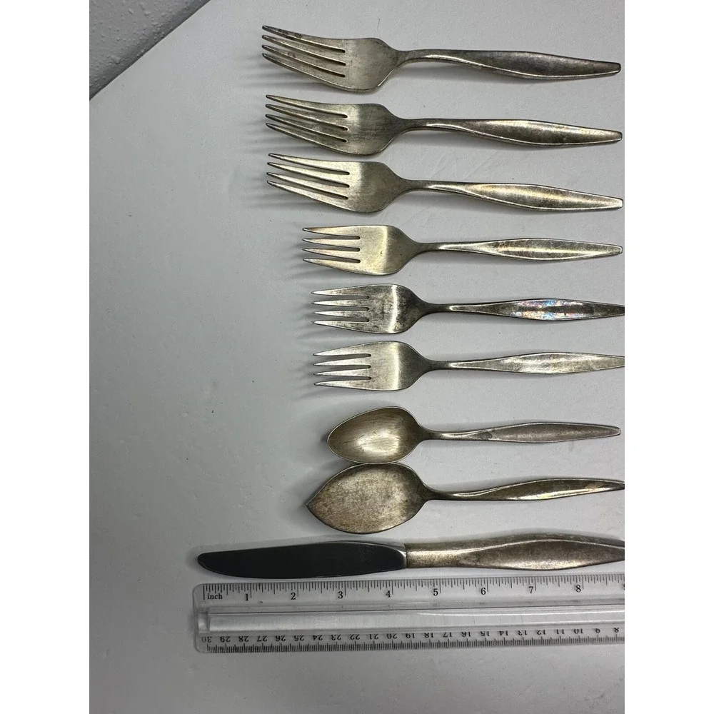 Reed & Barton Silver Plated Flatware Replacement 9 Pc Fork Spoon Serving